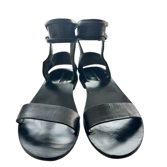 Alexander Wang Alec Ankle Cuff Black Leather flat sandals 39.5 US 8.5 - Picture 10 of 10